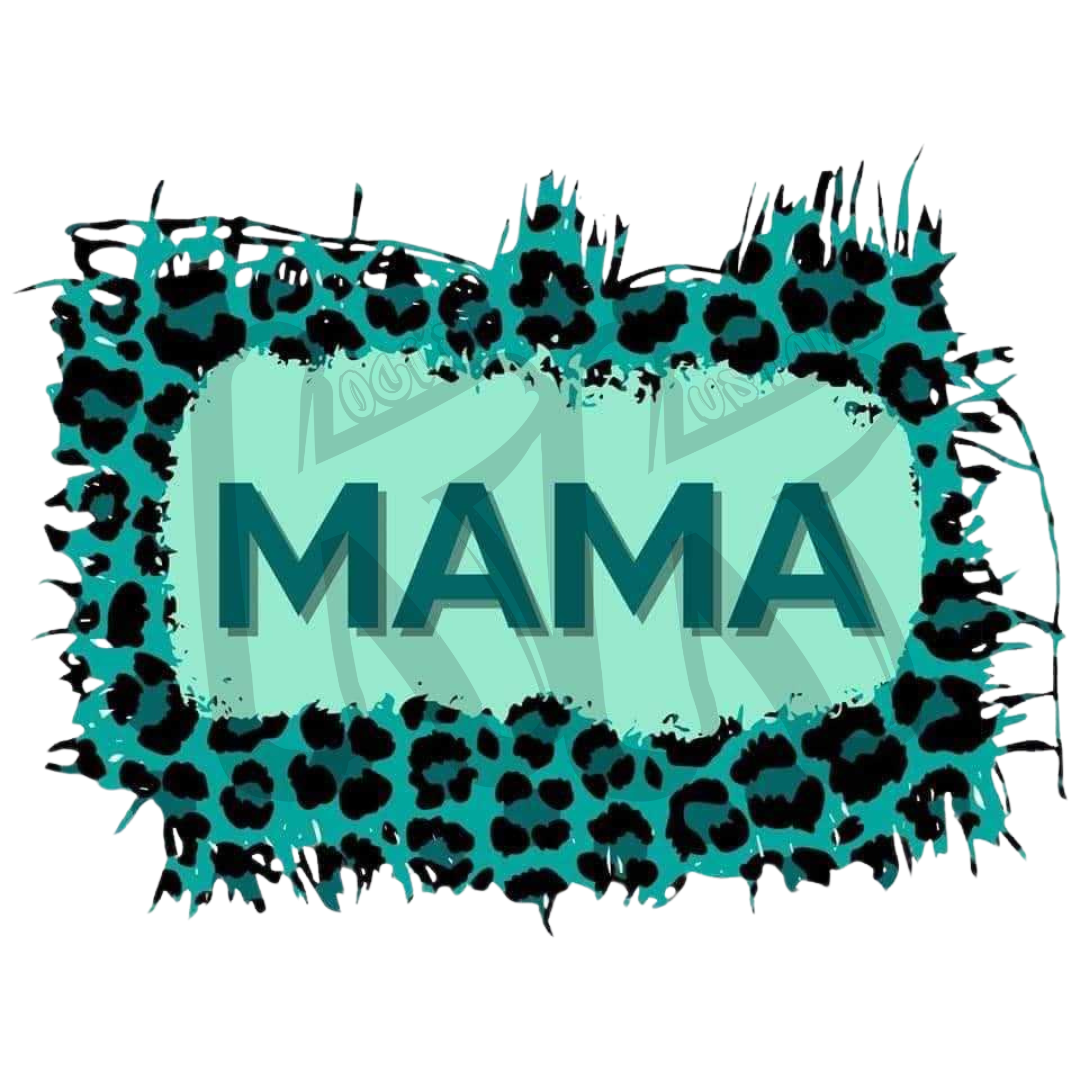 Teal Leopard Mama