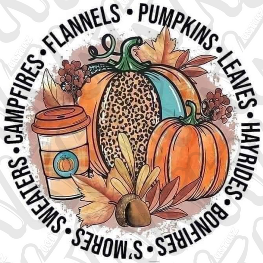 Campfires Flannels Pumpkins Leaves