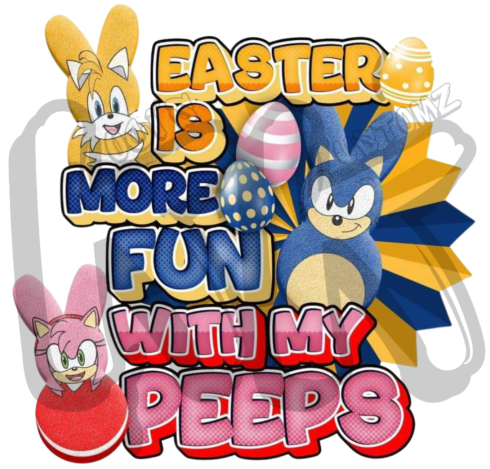 Easter is More Fun With My Peeps Blue Hedgehog