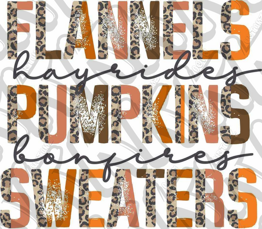 Flannels Hayrides Pumpkins