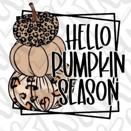 Leopard Hello Pumpkin Season